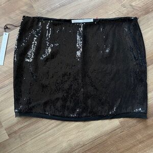 Susana Monaco Black Sequin Mini Skirt NWT